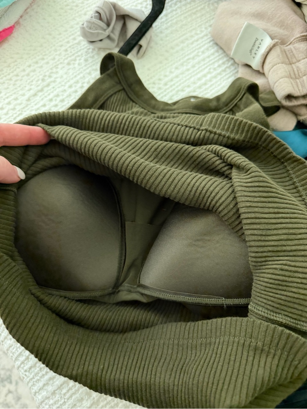 Uniqlo Olive Ribbed Halter Tank - Picture 3 of 5